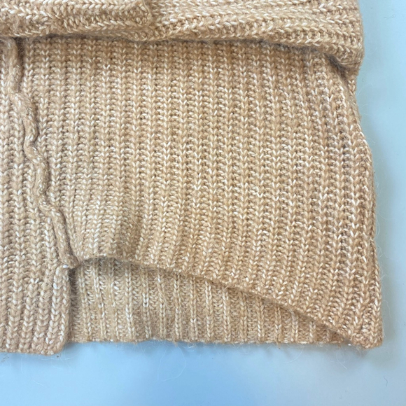 ZARA KNIT Sweater Women Small Chunky Knit Oversized Soft Girl Crop Asymmetrical - Picture 6 of 13